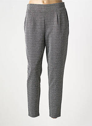 Pantalon chino taille normale taille normale gris ICHI femme