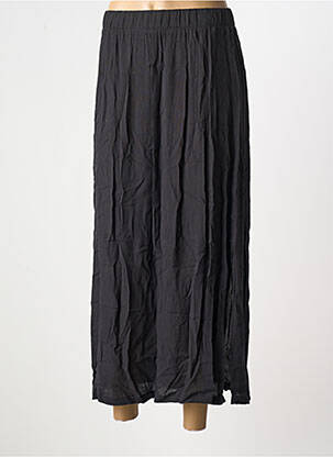 Jupe longue tissage crêpe noir ICHI femme