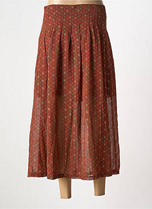 Jupe longue imprimé fantaisie marron MOLLY BRACKEN femme