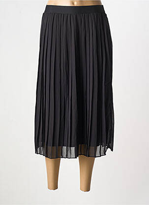 Jupe mi-longue taille normale noir ICHI femme