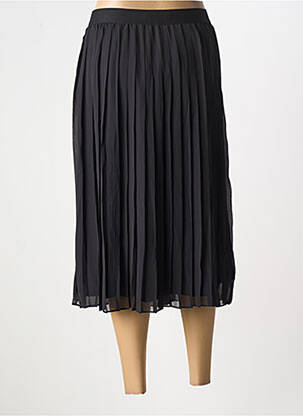 Jupe mi-longue taille normale noir ICHI femme