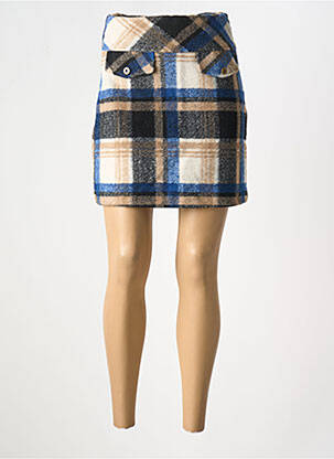 Jupe courte taille à pinces bleu VERO MODA femme