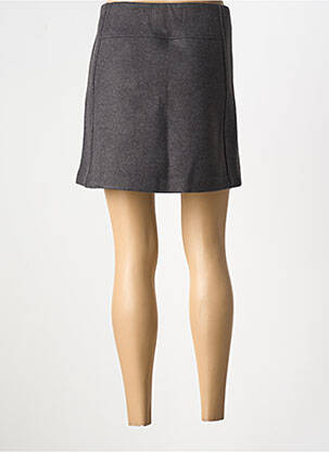 Jupe courte taille élastique gris ICHI femme