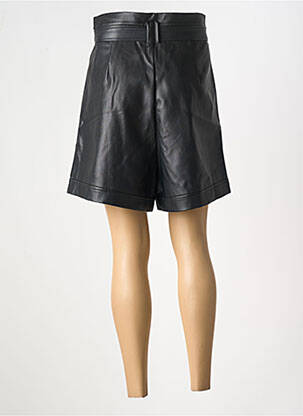 Short tissage simili-cuir taille haute noir GRACE & MILA femme