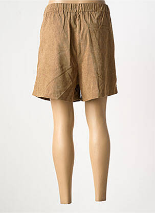 Short taille à pinces taille haute marron MOLLY BRACKEN femme