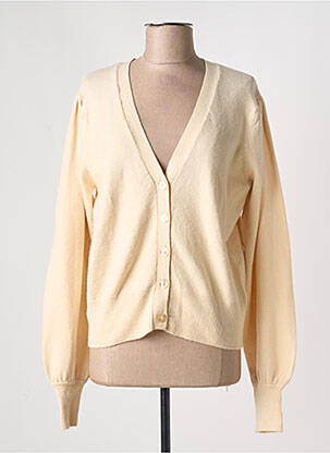 Gilet manches longues beige ICHI pour femme