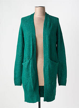Gilet manches longues vert ICHI pour femme