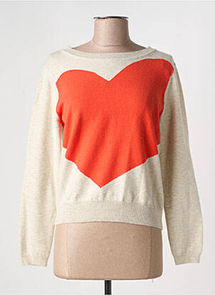 Pull beige ICHI pour femme