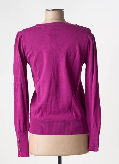 Pull stretch manches longues violet LA PETITE ETOILE femme