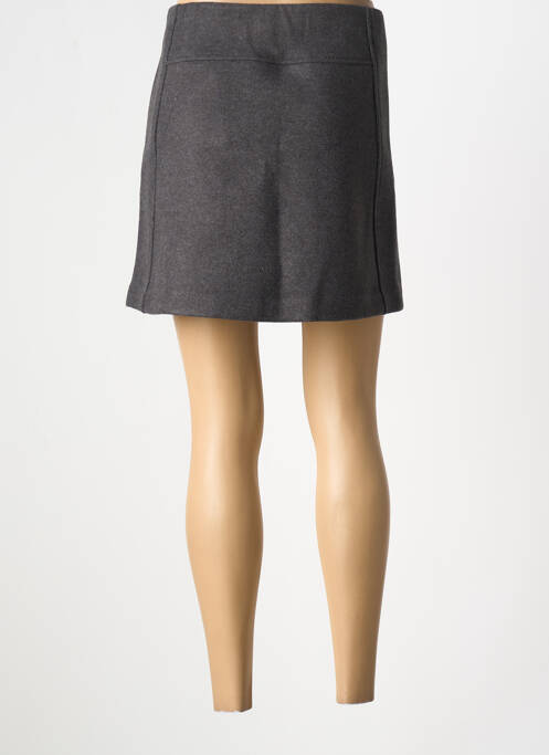 Jupe courte taille élastique gris ICHI femme