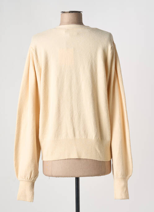 Gilet manches longues beige ICHI pour femme