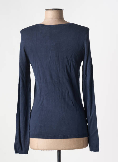 Gilet manches longues bleu ICHI pour femme