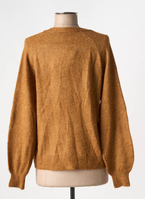 Gilet manches longues marron ICHI femme