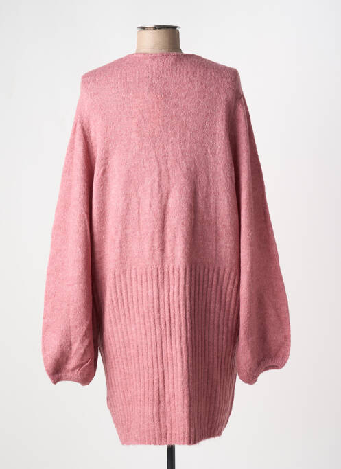 Gilet manches longues rose ICHI pour femme