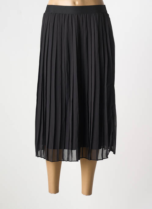 Jupe mi-longue noir ICHI pour femme