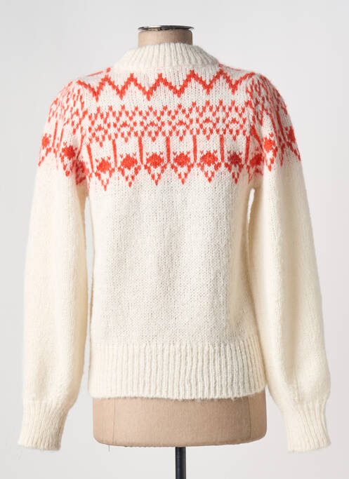 Pull stretch manches longues beige PIECES femme