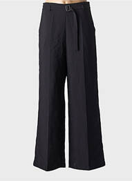 Pantalon flare taille à pinces taille haute noir STUDIO PARISIEN femme