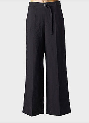 Pantalon flare taille à pinces taille haute noir STUDIO PARISIEN femme
