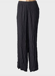 Pantalon large tissage crêpe taille normale noir ICHI femme
