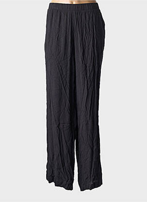 Pantalon large tissage crêpe taille normale noir ICHI femme