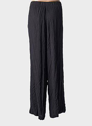 Pantalon large tissage crêpe taille normale noir ICHI femme