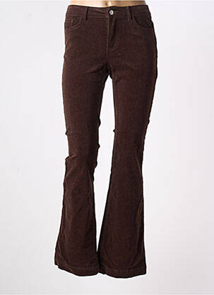 Pantalon flare stretch taille haute marron VERO MODA femme