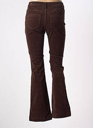 Pantalon flare stretch taille haute marron VERO MODA femme