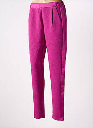 Jegging broderie galons latéraux taille haute violet STUDIO PARISIEN femme