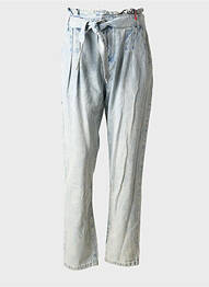 Jeans coupe droite taille haute taille haute bleu LA PETITE ETOILE femme