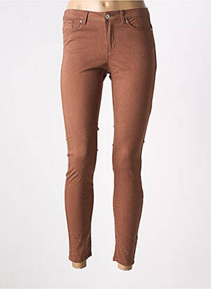 Pantalon 7/8 stretch taille normale marron VERO MODA femme