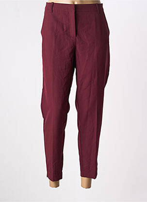 Pantalon 7/8 taille à pinces taille normale rouge ICHI femme