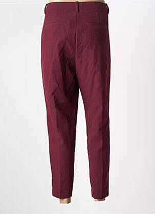 Pantalon 7/8 taille à pinces taille normale rouge ICHI femme