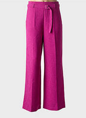Pantalon flare violet STUDIO PARISIEN pour femme seconde vue