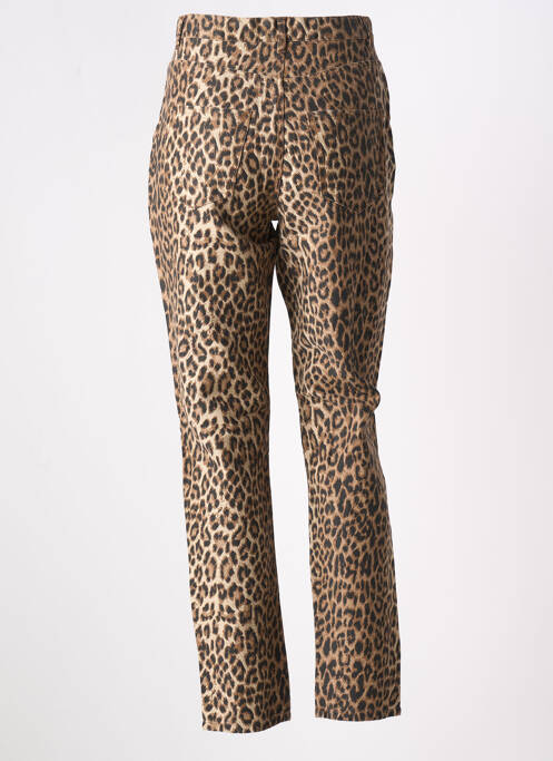 Jeans coupe slim marron PIECES pour femme