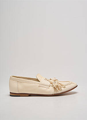 Mocassins chiquet talon plat jusqu'à 3cm beige STURLINI femme