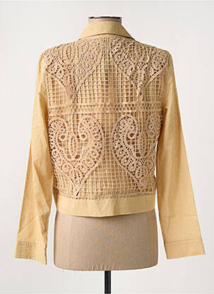 Veste casual col chemisier beige MAX & MOI femme