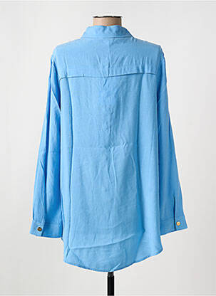 Chemisier coupe droite manches longues bleu MAX & MOI femme