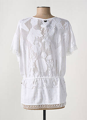Top stretch manches courtes blanc HIGH femme
