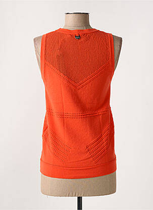 Débardeur stretch sans manche orange HIGH femme