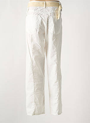 Pantalon droit tissage popeline taille normale blanc HIGH femme
