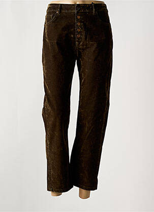 Pantalon 7/8 stretch taille normale vert MAYJUNE femme
