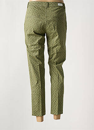 Pantalon 7/8 stretch taille normale vert MAYJUNE femme