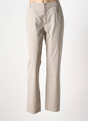 Pantalon slim taille élastique taille normale marron ANNA MONTANA femme