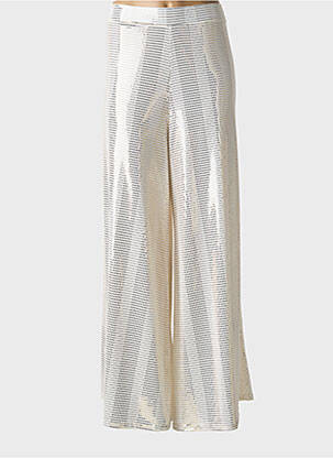 Pantalon large coupe fluide taille normale beige JORGIE PARIS femme