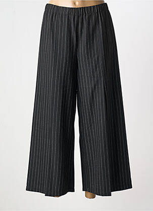 Pantalon 7/8 tissage popeline taille normale noir K-DESIGN femme