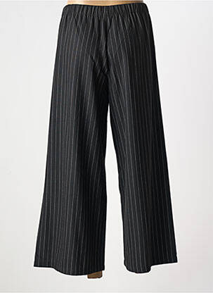 Pantalon 7/8 tissage popeline taille normale noir K-DESIGN femme