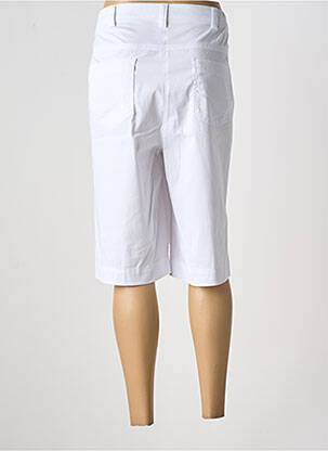 Bermuda tissage popeline taille normale blanc ADELINA BY SCHEITER femme