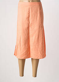 Jupe mi-longue taille à pinces orange BARBARA LEBEK femme
