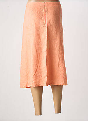 Jupe mi-longue taille à pinces orange BARBARA LEBEK femme