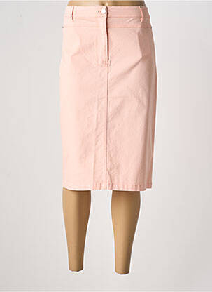 Jupe mi-longue coupe droite rose DIANE LAURY femme